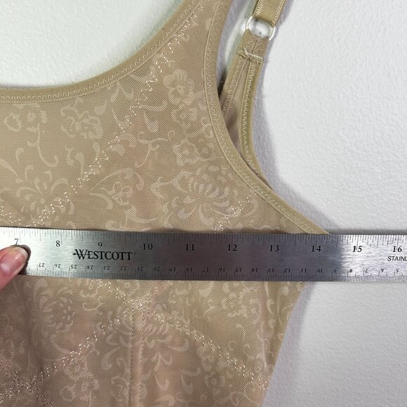 Danbali beige 15 hook boned floral corset size XXL - Picture 4 of 8